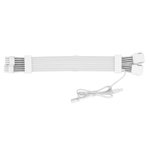2 x 8-poliges GPU-Stromversorgungskabel, 5 V 3-poliges synchronisiertes Doppel-LED-ARGB-Netzteilkabel, Grafikkarten-Stromverlängerungskabel von Buachois
