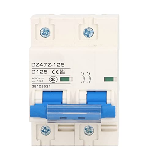 2P Miniaturschutzschalter, 1000V DC Leitungsschutzschalter, 125A C125 Hutschiene Überlastschutz Luftschalter Sicherungsautomat Hauptschalter für Wohnbeleuchtung Verteilerleitungen Solar PV Anlage 2P Miniaturschutzschalter, 1000V DC Leitungsschutzschalter, 125A C125 Hutschiene Überlastschutz Luftschalter Sicherungsautomat Hauptschalter für Wohnbeleuchtung Verteilerleitungen Solar PV Anlage von Buachois