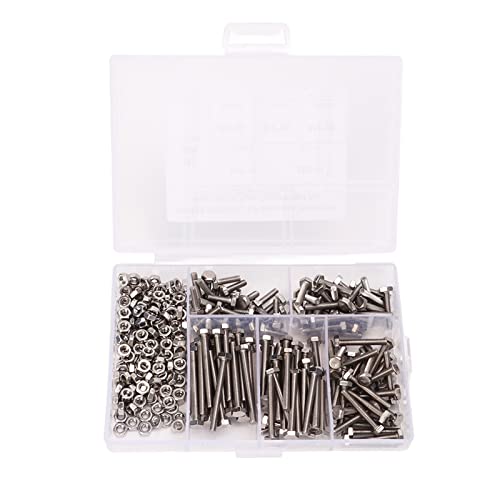 300 teiliges M3 Sechskantschrauben Muttern Set, Edelstahl M3x10 M3x16 M3x20 M3x25 M3x30 Außensechskant Schrauben und M3 Muttern mit Aufbewahrungsbox 300 teiliges M3 Sechskantschrauben Muttern Set, Edelstahl M3x10 M3x16 M3x20 M3x25 M3x30 Außensechskant Schrauben und M3 Muttern mit Aufbewahrungsbox von Buachois