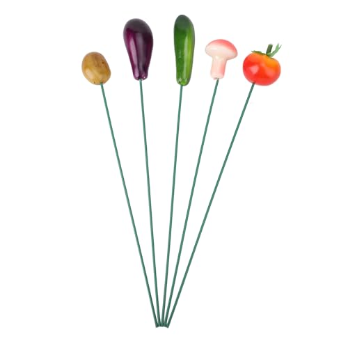 5pcs Lawn Stake Ornament, Gartenpfahlen ation wettererd multifunktionaler Stabiler Stütze Bunte Ative Landschaft Gartengärten Rasen und Hof Pfähle (A) von Buachois
