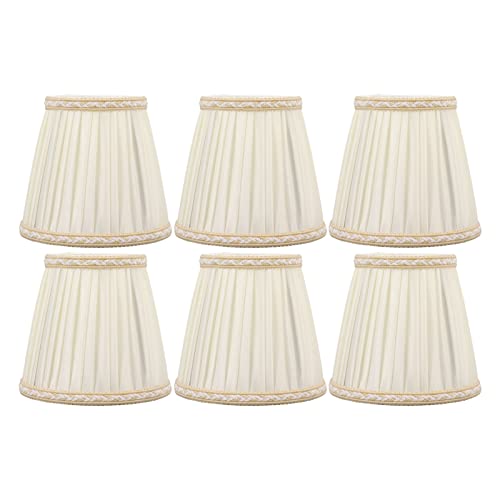 6 Stück Lampenschirme, Plissee Stoff Lampenschirm 9 X 13 X 14 Cm Großes Wandlampenschirm Set, Aufsteckbare Kandelaberlampen Modern Lampshades für Kronleuchter Wandleuchte Stehlampe Tischlampen 6 Stück Lampenschirme, Plissee Stoff Lampenschirm 9 X 13 X 14 Cm Großes Wandlampenschirm Set, Aufsteckbare Kandelaberlampen Modern Lampshades für Kronleuchter Wandleuchte Stehlampe Tischlampen von Buachois