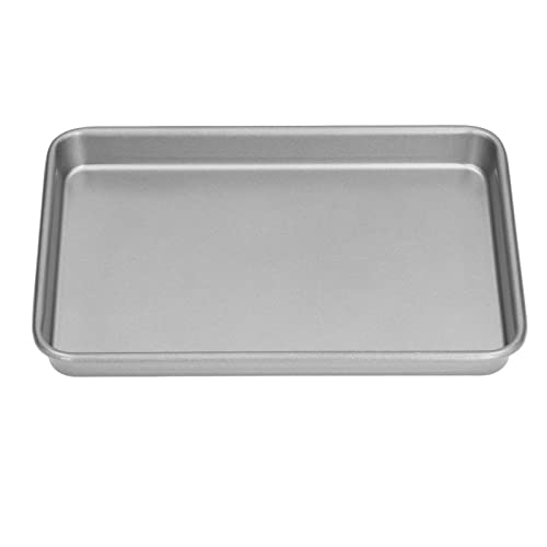 Backform Rechteckig Antihaft Kuchen Backblech, 34,8 x 24,8 x 2,5 cm Silber Edelstahl Auflaufform Brownie Pfanne Plätzchenblech Ofenform für Zuhause, Küche, Bäckerei von Buachois