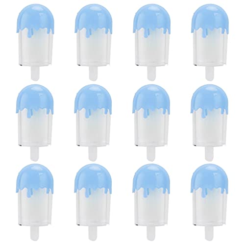 Buachois 12 Stück Geschenkboxen in Eiscremeform, Süßigkeiten Behälter, 11 x 5 cm Eisform Süßigkeiten Aufbewahrungsbehälter Hochzeit Geschenkbox Eiscreme Behandeln Schachtel Geschenk Verpackung Box von Buachois