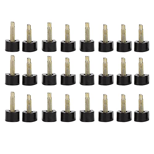 Buachois 24 Stück Absätze Fersenspitzen Schuhe Stiftabsatz Dübel Kit, 8 9 10 11 12 und 13 mm High Heel Tips Schuhe Protector U-Typ rutschfeste Stöckelschuh Ersatz Repair Zubehör Schwarz(9x9cm) von Buachois