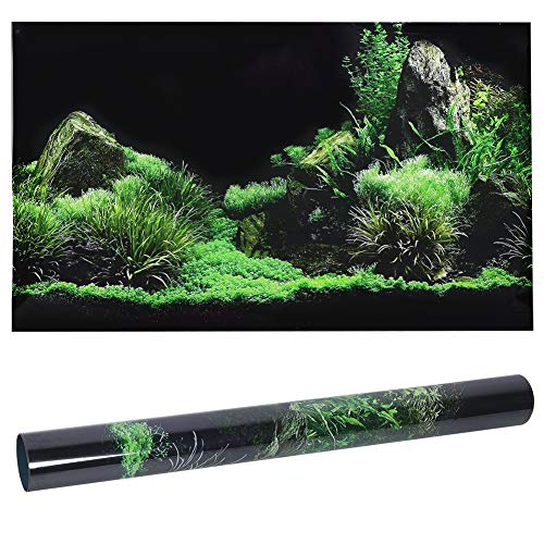 Buachois Aquarium Aufkleber, Hintergrund PVC Aquarium Deko Aufkleber Gras Unterwasser Malerei Selbstklebender Poster Hintergrund(91 * 50cm) von Buachois