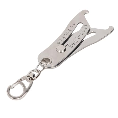 Buachois -Gewindegröße Checker Keychain, tragbare Gewindegröße Verifizierungsinstrument Genauer Nussschrauben -Finder metrisch 2 Maßstabmuttern und Schraubenprüfer für schnelle von Buachois