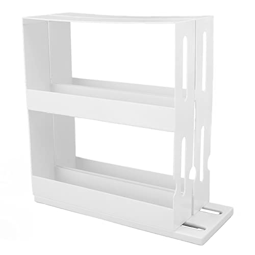 Buachois Gewürzregal 2 Etagen Ausziehbares Küchenregal, 28 x 28 x 10,5 cm Herausziehbarer Drehbarer Rutschfester Schrank Organizer Regal Weiß Kunststoff Gewürzständer für Küche, Badezimmer Buachois Gewürzregal 2 Etagen Ausziehbares Küchenregal, 28 x 28 x 10,5 cm Herausziehbarer Drehbarer Rutschfester Schrank Organizer Regal Weiß Kunststoff Gewürzständer für Küche, Badezimmer von Buachois