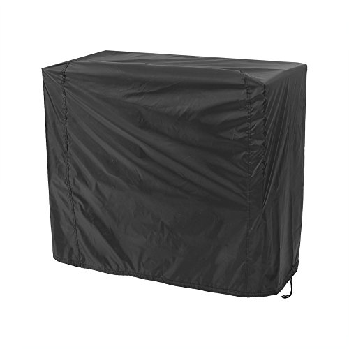 Grill Abdeckhaube 170 x 61 x 117 cm Polyester Reißfest Wetterfest Grillabdeckung Universel Gasgrill Abdeckplane BBQ Cover Schutzhülle für Außenbereich, Schwarz von Buachois