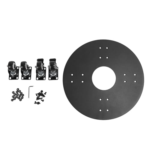 Buachois Rolling Plant Ständer, runder ruhiger Kohlenstoffstahl -Pflanzenständer mit abschließbaren n, Hochleistungs -Rolling -Ständer für das Wohnzimmer Balkon Terrasse Terrasse (12inch) von Buachois
