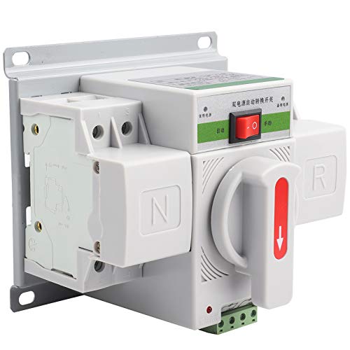 Dual Power Automatischer Transferschalter AC 220V 2P 63A ATS CB Automatik Netz Null Notstrom Umschalter Notstromumschalter für Kommunalstrom, USV, Wechselrichter, PV Solar Dual Power Automatischer Transferschalter AC 220V 2P 63A ATS CB Automatik Netz Null Notstrom Umschalter Notstromumschalter für Kommunalstrom, USV, Wechselrichter, PV Solar von Buachois