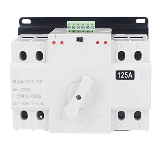 Dual Power Automatischer Transferschalter AC 400V 2P 125A ATS CB Automatik Netz Umschalter Notstrom Umrüstschalter für Kommunalstrom, USV, Wechselrichter, Solar von Buachois