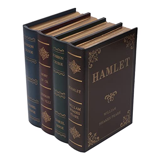 Falsche Buchbox 11 x 13 x 16 cm Vintage Europäischen Stil Alte Bücher Deko Buchattrappe Gefälschte Buch Aufbewahrungsbox Requisiten Schatzkiste für Regal Dekoration von Buachois