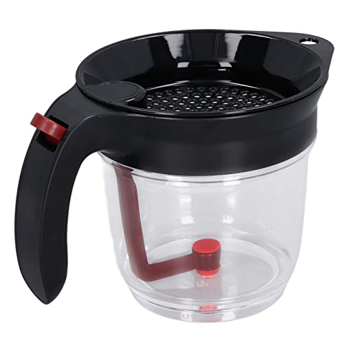 Fettabscheider mit Bodenfreigabe, 1000ml Kunststoff Transparent Öl Fett Trennkanne Ölsieb Soßenabscheider Fettabschöpfer Abscheider Fettsieb für Restaurant Hause Küche Fettabscheider mit Bodenfreigabe, 1000ml Kunststoff Transparent Öl Fett Trennkanne Ölsieb Soßenabscheider Fettabschöpfer Abscheider Fettsieb für Restaurant Hause Küche von Buachois