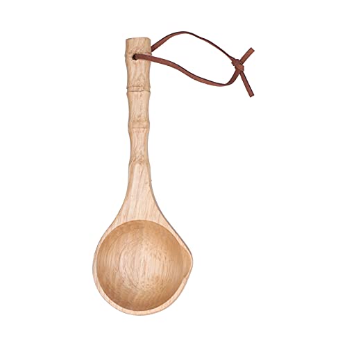 Holz Schöpflöffel, Holzfarbe 25cm Langer Griff Holzlöffel Japanischer Stil Handgefertigter Suppenkelle Küche Suppenlöffel für Zuhause, Restaurants von Buachois