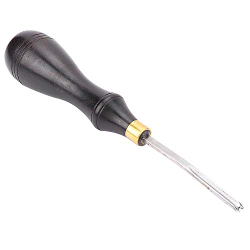 Leder Kantenschneider, 0.6mm - 2.25mm optionaler Leder Rand Beveler mit Holzgriff DIY Lederkanten Trimmwerkzeug für Leder Rand Schälen Polieren und Gravieren(0.7mm) von Buachois