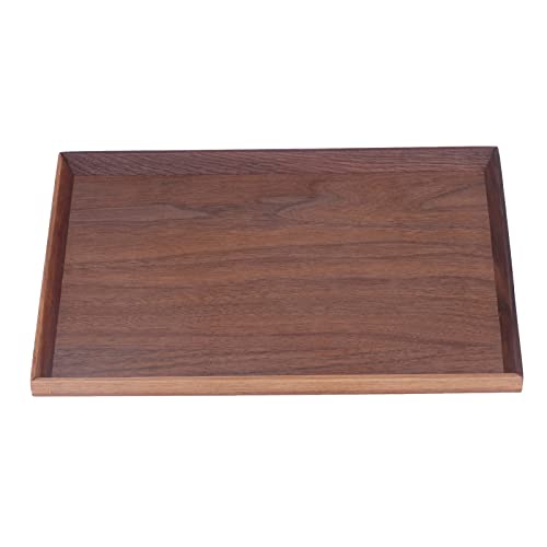 Holz Tablett, Serviertablett aus Holz, 30x20cm Rechteckig Geschirrplatte, Walnussholz Quadratisch Kaffeeteller, Deko Teller Frühstück Kaffee Cup Teetablett für Restaurant, Zuhause, Bar, Café von Buachois