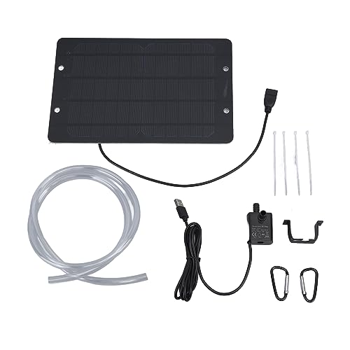 Solar Springbrunnen mit Panel, Solar Wasserbrunnen Pumpenset, 6 V 10 W USB Panel Wasserpumpe, Solar Springbrunnen Pumpen Set Solar Teichpumpe für Kleine Teiche Im Freien Terrassengärten Und Aquarien von Buachois