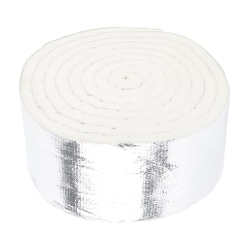 Wärmedämmband, 1000 ° C Wärmefestes Aluminiumfolie -Rohr -Rohr -Wickelband, 3,94 Zoll x 0,47 Zoll x 10,82 Fuß Rohr Isolierte Rolle für Autoteile Hausreparaturen von Buachois