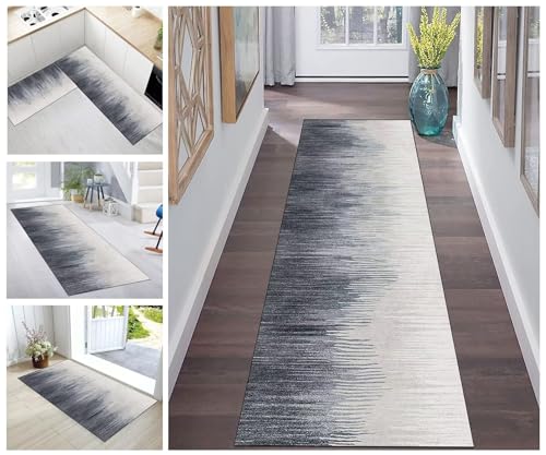 Buatisf Korridor Teppich Flur Läufer Teppichmatten Teppich Läufer Flur rutschfest, Küchenteppich Grau Blau Waschbar Meterware Teppichläufer for Corridor Schlafzimmer Wohnzimmer Anpassbare Buatisf Korridor Teppich Flur Läufer Teppichmatten Teppich Läufer Flur rutschfest, Küchenteppich Grau Blau Waschbar Meterware Teppichläufer for Corridor Schlafzimmer Wohnzimmer Anpassbare von Buatisf