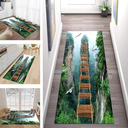 Buatisf Läufer Teppich Lang Flur Küche 3D Muster WasserTeppichläufer Küchenläufer rutschfest Waschbar für Korridor Wohnzimmer Schlafzimmer Esszimmer Küchenteppich Meterware Anpassbar Buatisf Läufer Teppich Lang Flur Küche 3D Muster WasserTeppichläufer Küchenläufer rutschfest Waschbar für Korridor Wohnzimmer Schlafzimmer Esszimmer Küchenteppich Meterware Anpassbar von Buatisf