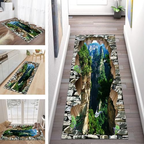 Buatisf Läufer Teppich Lang Flur Küche 3D Muster WasserTeppichläufer Küchenläufer rutschfest Waschbar für Korridor Wohnzimmer Schlafzimmer Esszimmer Küchenteppich Meterware Anpassbar Buatisf Läufer Teppich Lang Flur Küche 3D Muster WasserTeppichläufer Küchenläufer rutschfest Waschbar für Korridor Wohnzimmer Schlafzimmer Esszimmer Küchenteppich Meterware Anpassbar von Buatisf