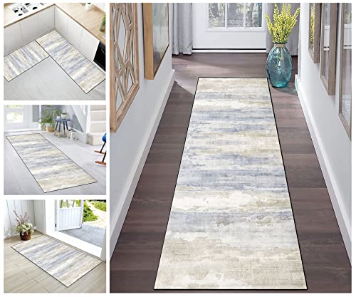 Korridor Teppich Flur Läufer Teppichmatten Teppich Läufer Flur rutschfest Beige Blau Geometrischer Korridor Küchenteppich Waschbar Meterware Teppichläufer Lang for Corridor Schlafzimmer Wohnzimmer Pol Korridor Teppich Flur Läufer Teppichmatten Teppich Läufer Flur rutschfest Beige Blau Geometrischer Korridor Küchenteppich Waschbar Meterware Teppichläufer Lang for Corridor Schlafzimmer Wohnzimmer Pol von Buatisf