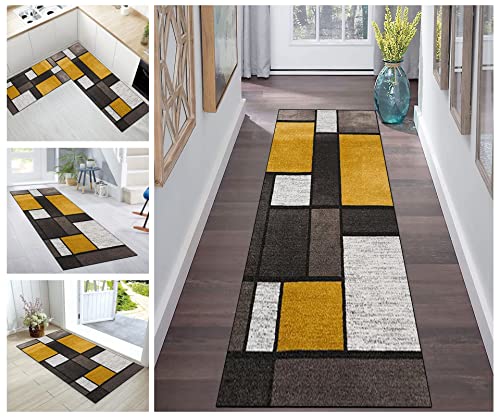 Teppich Läufer Flur Küche rutschfest Waschbar Grey Yellow Geometrische Muster Modern Rutschfest Waschbar Schlafzimmer Wohnzimmer Küchen Läufer Polyester Meterware Anpassbar ( Color : A , Size : 70x150 Teppich Läufer Flur Küche rutschfest Waschbar Grey Yellow Geometrische Muster Modern Rutschfest Waschbar Schlafzimmer Wohnzimmer Küchen Läufer Polyester Meterware Anpassbar ( Color : A , Size : 70x150 von Buatisf