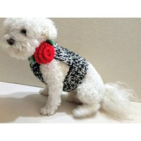 Gehäkeltes Hundegeschirr Geschirr Mit Rose von BubaDog