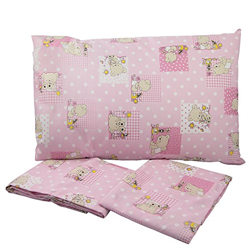 Bubabù Bettlaken, 100% Baumwolle, rosa, 180 x 120 cm von Bubabù