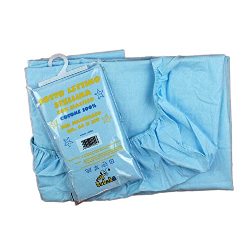 Spannbettlaken für Kinderbetten mit Gummizug Stern für Matratze 65 x 130 cm - 100 % Baumwolle - Made in Italy hellblau Spannbettlaken für Kinderbetten mit Gummizug Stern für Matratze 65 x 130 cm - 100 % Baumwolle - Made in Italy hellblau von Bubabù