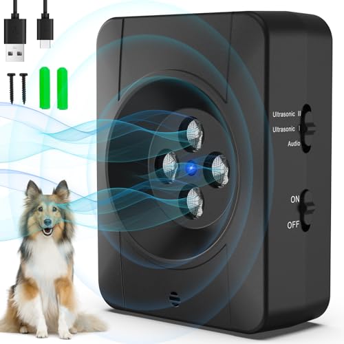 Anti-Bell-Gerät, automatische Hunde-Bell-Abschreckung mit 4 Lautsprechern, Audio- und Ultraschall-Anti-Hunde-Bellgerät mit 10 m Reichweite, Bell-Kontrollgerät für Welpen, mittelgroße und große Hunde Anti-Bell-Gerät, automatische Hunde-Bell-Abschreckung mit 4 Lautsprechern, Audio- und Ultraschall-Anti-Hunde-Bellgerät mit 10 m Reichweite, Bell-Kontrollgerät für Welpen, mittelgroße und große Hunde von Bubbacare