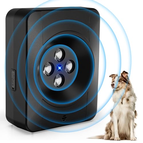 Antibell für Hunde,3 Ebenen Ultraschall Anti Bell Gerät,33Ft Anti-Bell-gerät,Auto-Anti Bell Gerät Hunde,100% Sicher und effektiv Sicher Hundebellen Stoppen,Ultraschall-Anti-Bellgerät Hundebellen von Bubbacare