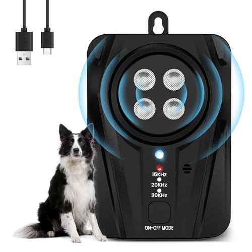 Bubbacare Antibell, Antibell Ultraschall Gerät, 3 Stufen Automatisch Antibell für Hunde mit 33ft, Wiederaufladbares & Wasserdichtes Anti Bell Gerät Hunde, für Große KleineHunde Innen Außenbereich von Bubbacare