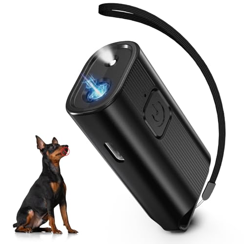 Bubbacare Antibell Ultraschall Gerät, Handgerät Anti Bell Gerät Hunde, Leistungsstark Hunde Bellen Stoppen mit LED, Antibell für Drinnen Draußen, Anti Hund Bellen für Kleine Mittel Große Hund von Bubbacare