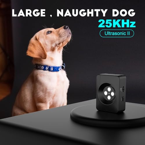 Bubbacare Antibell für Hunde, 3 Modi Automatisch Anti Bell Gerät mit 4 Ultraschallsendern, Audio & Ultraschall Hunde Bellen für Outdoor Indoor, Wiederaufladbares Anti-Bell-Mittel für Hunde von Bubbacare