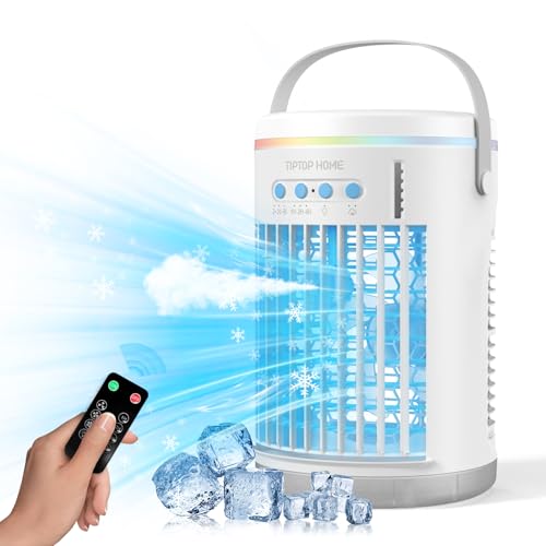 Mobile Klimaanlage, 5 in 1 Air Conditioner Portable, Klimagerät ohne Abluftschlauch, Mini Klimaanlage mit Spray und Buntem Nachtlicht, Mobile Klimageräte für Zuhause, Büro, Camping,1400ML Mobile Klimaanlage, 5 in 1 Air Conditioner Portable, Klimagerät ohne Abluftschlauch, Mini Klimaanlage mit Spray und Buntem Nachtlicht, Mobile Klimageräte für Zuhause, Büro, Camping,1400ML von Bubbacare