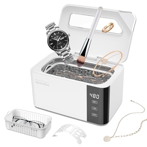 Ultraschallreinigungsgerät für Brillen, 50W 600ML Ultraschallreiniger mit 5 Modi Einstellungen 43KHz,Haushalt Professionell Ultrasonic Cleaner für Brillen Uhren Zahnersatz Rasierapparate Reinigen von Bubbacare