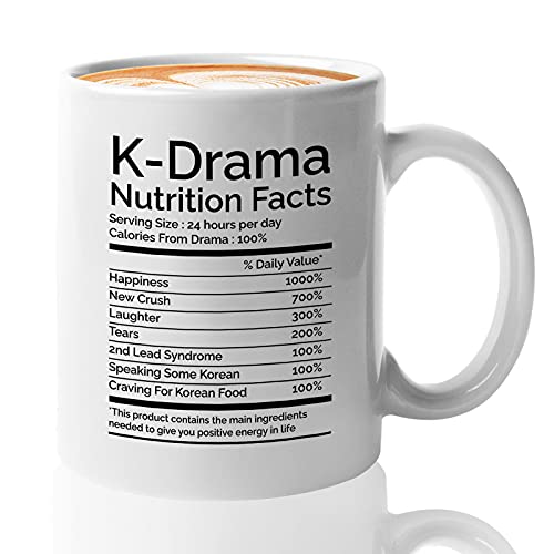Bubble Hugs Korean Addict Tasse weiß 325 ml – Korean Dramas Nutrition Facts – Drama Lover Kpop Fan Korean Enthusiast Bestie Bubble Hugs Korean Addict Tasse weiß 325 ml – Korean Dramas Nutrition Facts – Drama Lover Kpop Fan Korean Enthusiast Bestie von Bubble Hugs