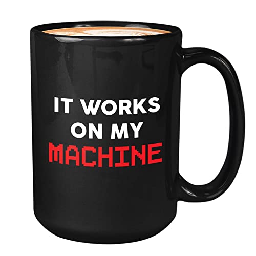 Bubble Hugs Progammer Tasse schwarz 425 ml – It Works On My Machine – Tech Progammer Computer Engineer Coding Mechanical Electrical Bubble Hugs Progammer Tasse schwarz 425 ml – It Works On My Machine – Tech Progammer Computer Engineer Coding Mechanical Electrical von Bubble Hugs