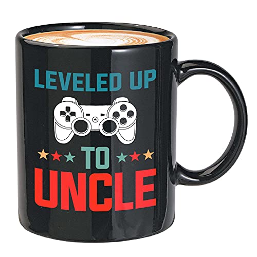 Onkel Kaffeetasse – Leveled Up to Uncle – Vintage Fun Unique Gamer Gaming Videospiele Vatertag von Tante Neffe Nichte 325 ml Schwarz Onkel Kaffeetasse – Leveled Up to Uncle – Vintage Fun Unique Gamer Gaming Videospiele Vatertag von Tante Neffe Nichte 325 ml Schwarz von Bubble Hugs