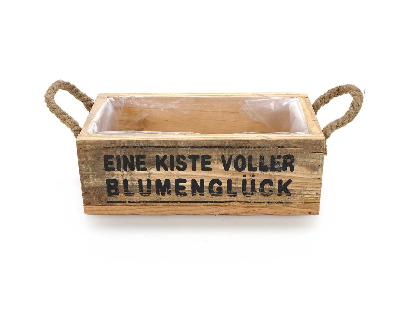 Bubble-Store Balkonkasten Holz Blumenkasten (Aufdruck Eine Kiste voller Blumenglück), Holz Blumenkiste von Bubble-Store