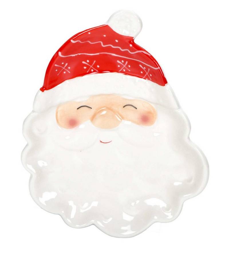 Bubble-Store Dekoteller 3D Weihnachtsteller aus Keramik, Weihnachtsdeko Teller Weihnachtsmann mit weißem Bart und Pudelmütze Bubble-Store Dekoteller 3D Weihnachtsteller aus Keramik, Weihnachtsdeko Teller Weihnachtsmann mit weißem Bart und Pudelmütze von Bubble-Store