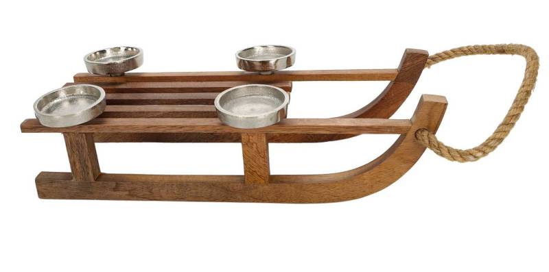 Bubble-Store Kerzenhalter Schlitten für 4 Stumpenkerzen, Kerzenhalter Schlitten Bubble-Store Kerzenhalter Schlitten für 4 Stumpenkerzen, Kerzenhalter Schlitten von Bubble-Store