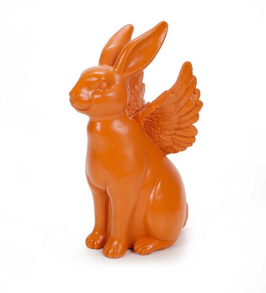 Bubble-Store Osterhase Figur (Oster Deko Figur, geflügelter Hase orange), Osterhase mit Engelsflügeln von Bubble-Store