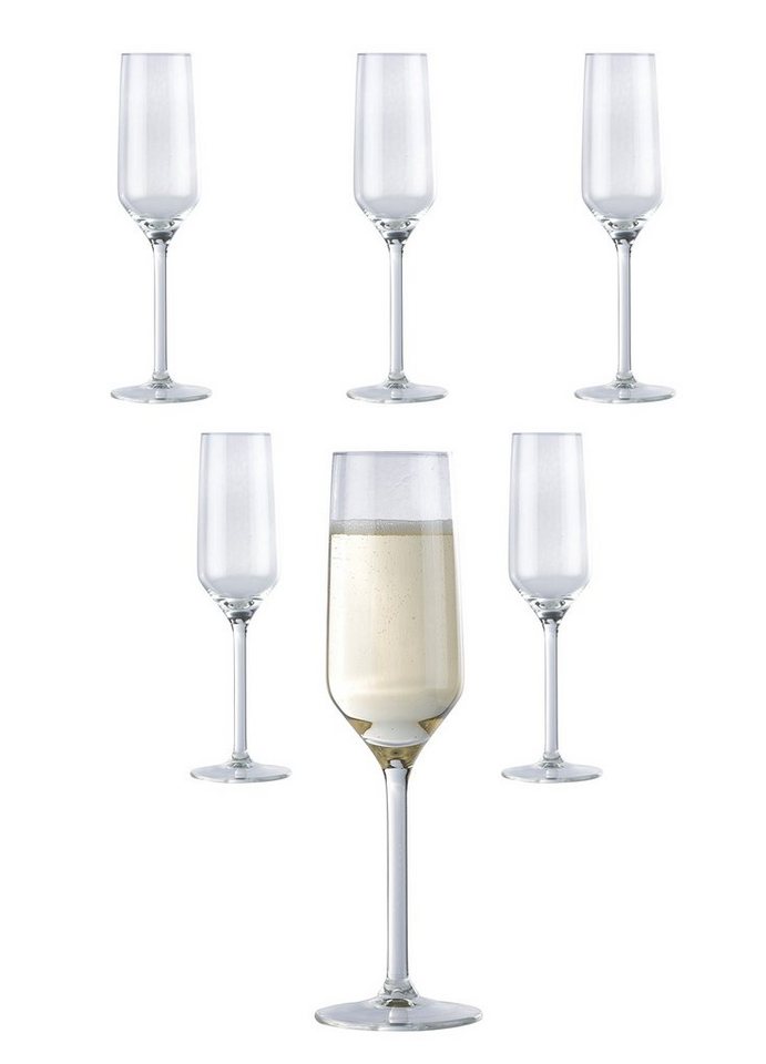 Bubble-Store Sektglas Gläserset 6 Stück, Trento Glas, Sektglas, Champagnerglas von Bubble-Store