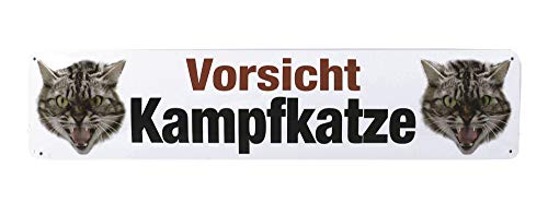 Bubble-Store Straßenschild ca. 46 x 10 cm, Blechschild Vorsicht Kampfkatze, gewölbte Qualität Bubble-Store Straßenschild ca. 46 x 10 cm, Blechschild Vorsicht Kampfkatze, gewölbte Qualität von Bubble-Store