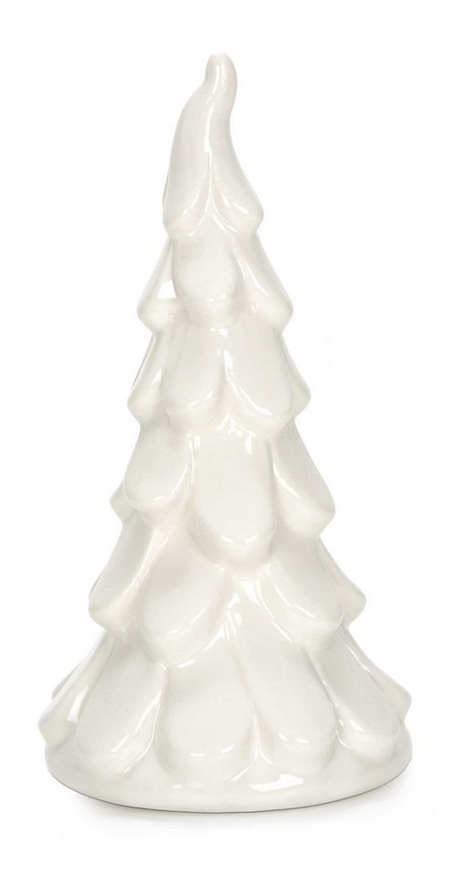 Bubble-Store Weihnachtsfigur Tannenbaum weiß Keramik, Weihnachtsbaum aus Keramik von Bubble-Store