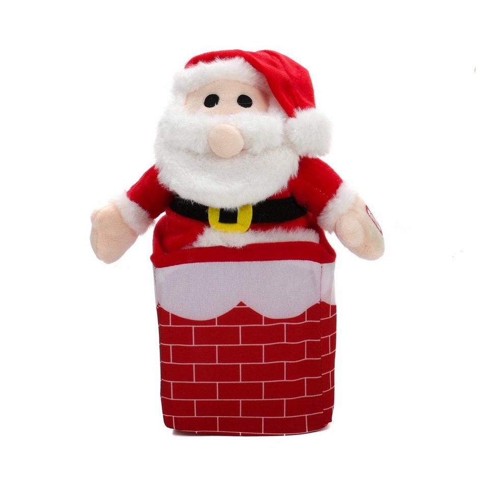 Bubble-Store Weihnachtsfigur Weihnachtsmann im Kamin (bewegt sich auf und ab, singt zu Merry Christmas), Weihnachtsmannfigur, Weihnachten, Dekofigur von Bubble-Store