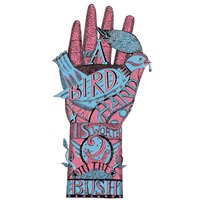 Ein Vogel in Der Hand Limited Edition A4 Giclée-Druck Von Sheila Moxley von BubbleandSqueakStore