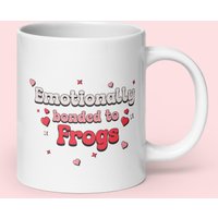 Frosch-Kaffeetasse-Design-Idee Für Geschenk Sammler Frosch-Artikel Schreibtisch-Dekor-stück-Herz-Design-Niedliche Tasse-Morgen-Wesentlicher von BubblesArtCraft